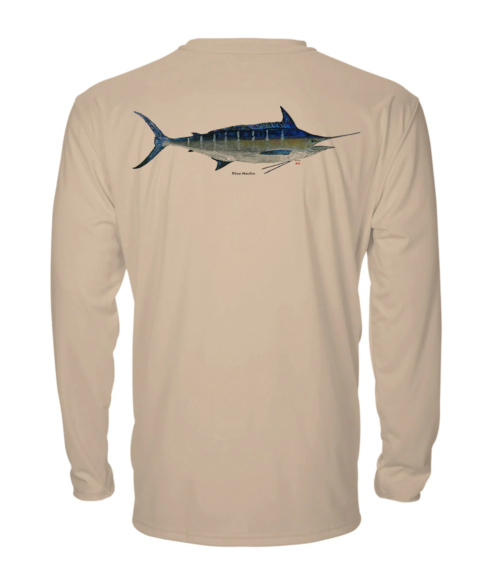 Blue Marlin - chillBRO® by Denali Mens Long Sleeve Sun Protective Shirt - Image 13