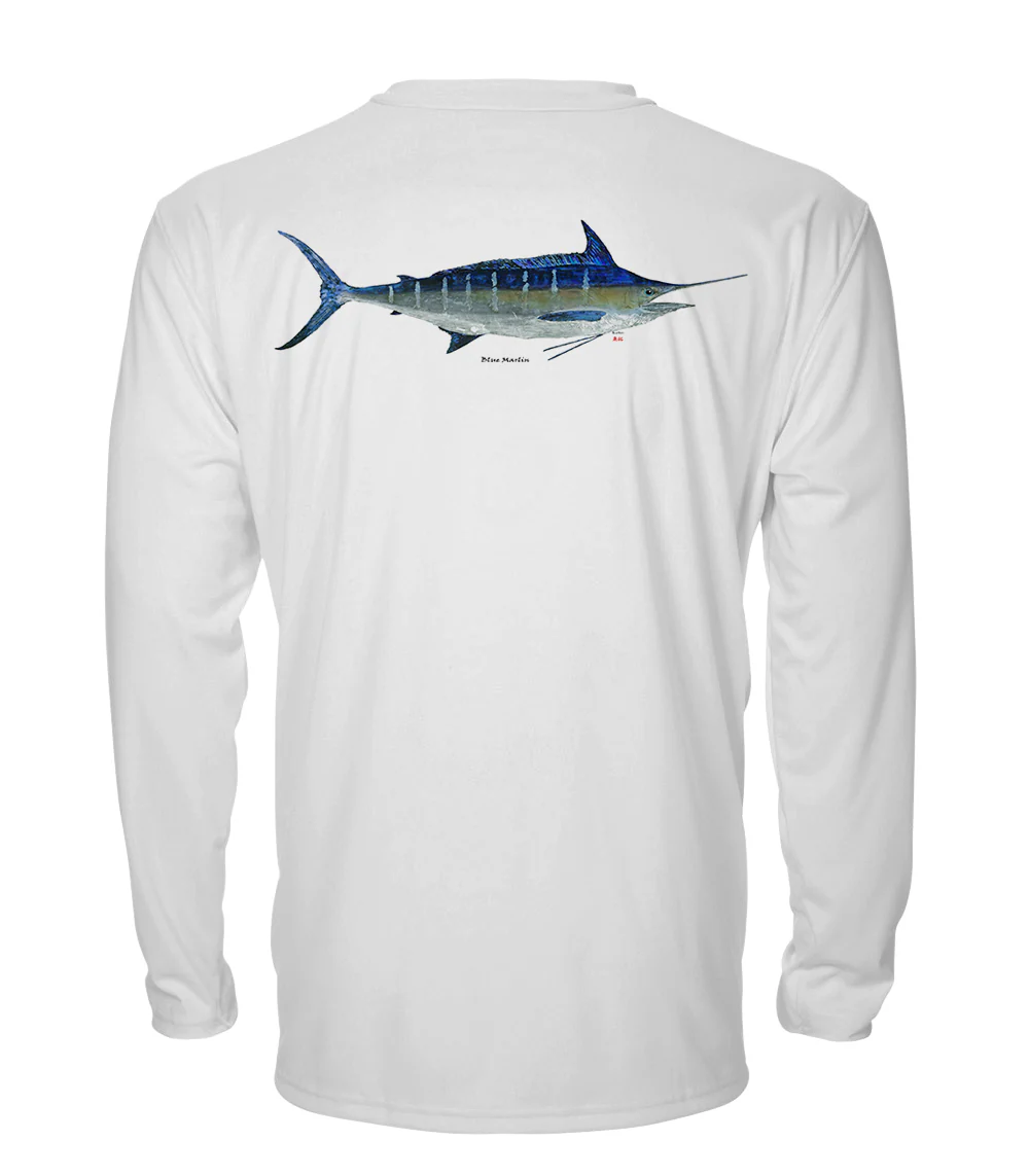 Blue Marlin - chillBRO® by Denali Mens Long Sleeve Sun Protective Shirt - Image 16