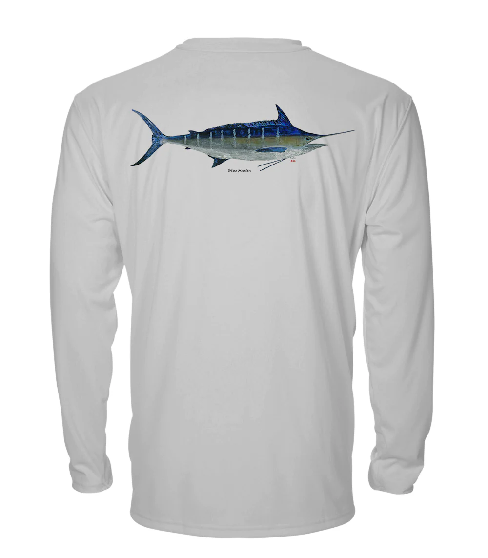 Blue Marlin - chillBRO® by Denali Mens Long Sleeve Sun Protective Shirt - Image 7