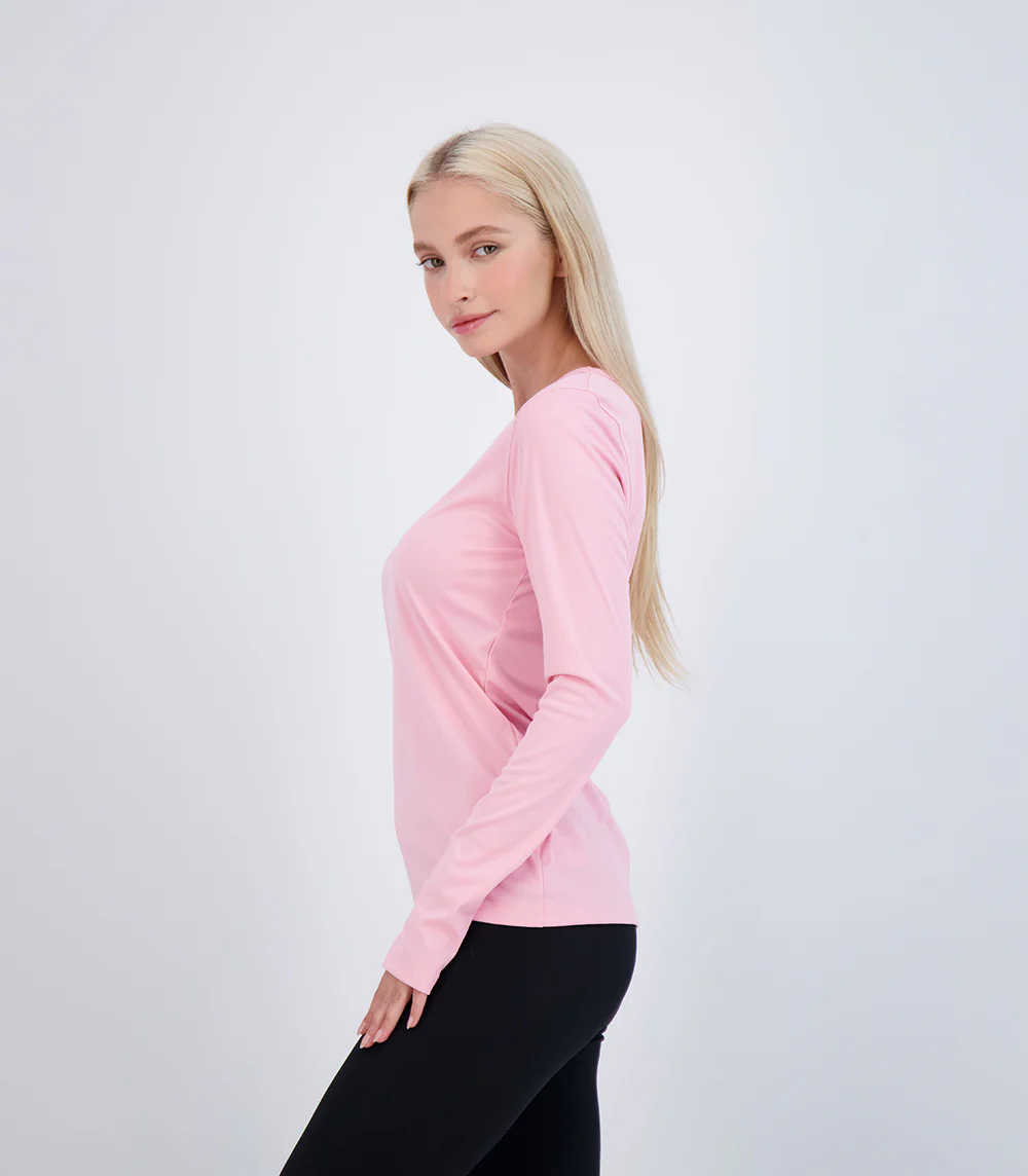 Bonita Ladies Long Sleeve V Neck ProtectUV® Sun Protective Shirt - Image 18