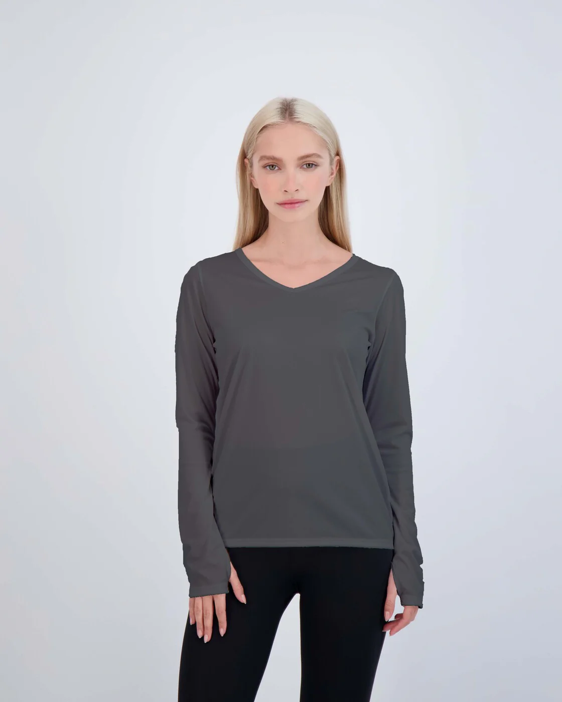 Bonita Ladies Long Sleeve V Neck ProtectUV® Sun Protective Shirt - Image 34