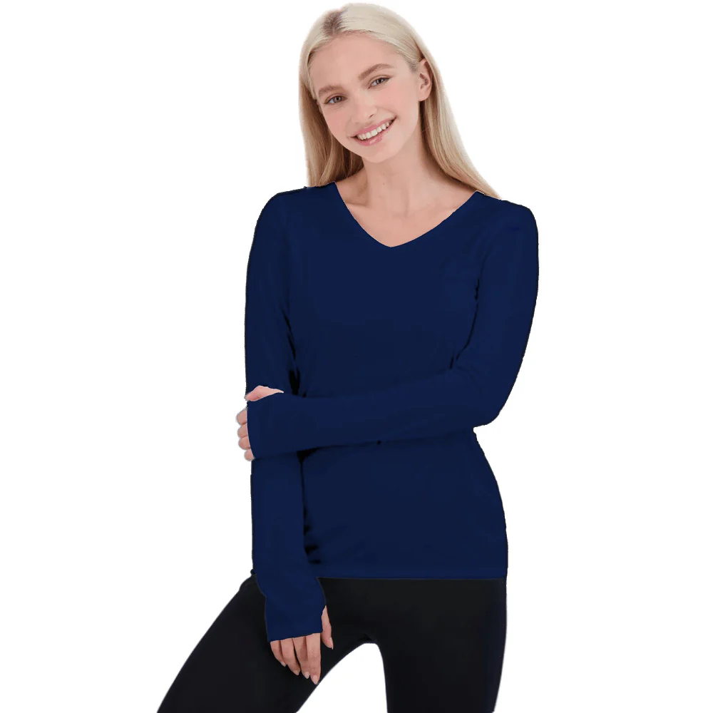 Bonita Ladies Long Sleeve V Neck ProtectUV® Sun Protective Shirt - Image 36
