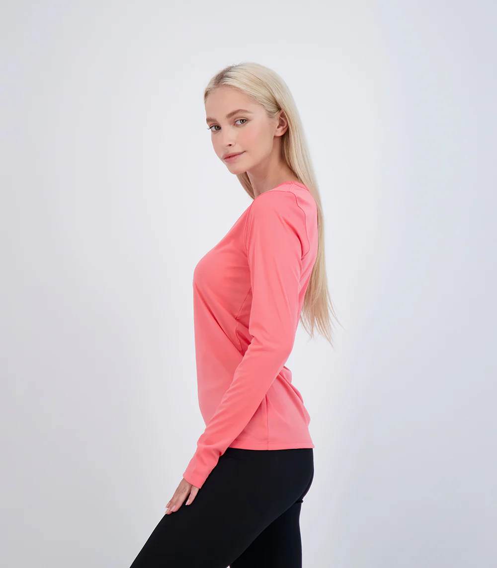 Bonita Ladies Long Sleeve V Neck ProtectUV® Sun Protective Shirt - Image 4