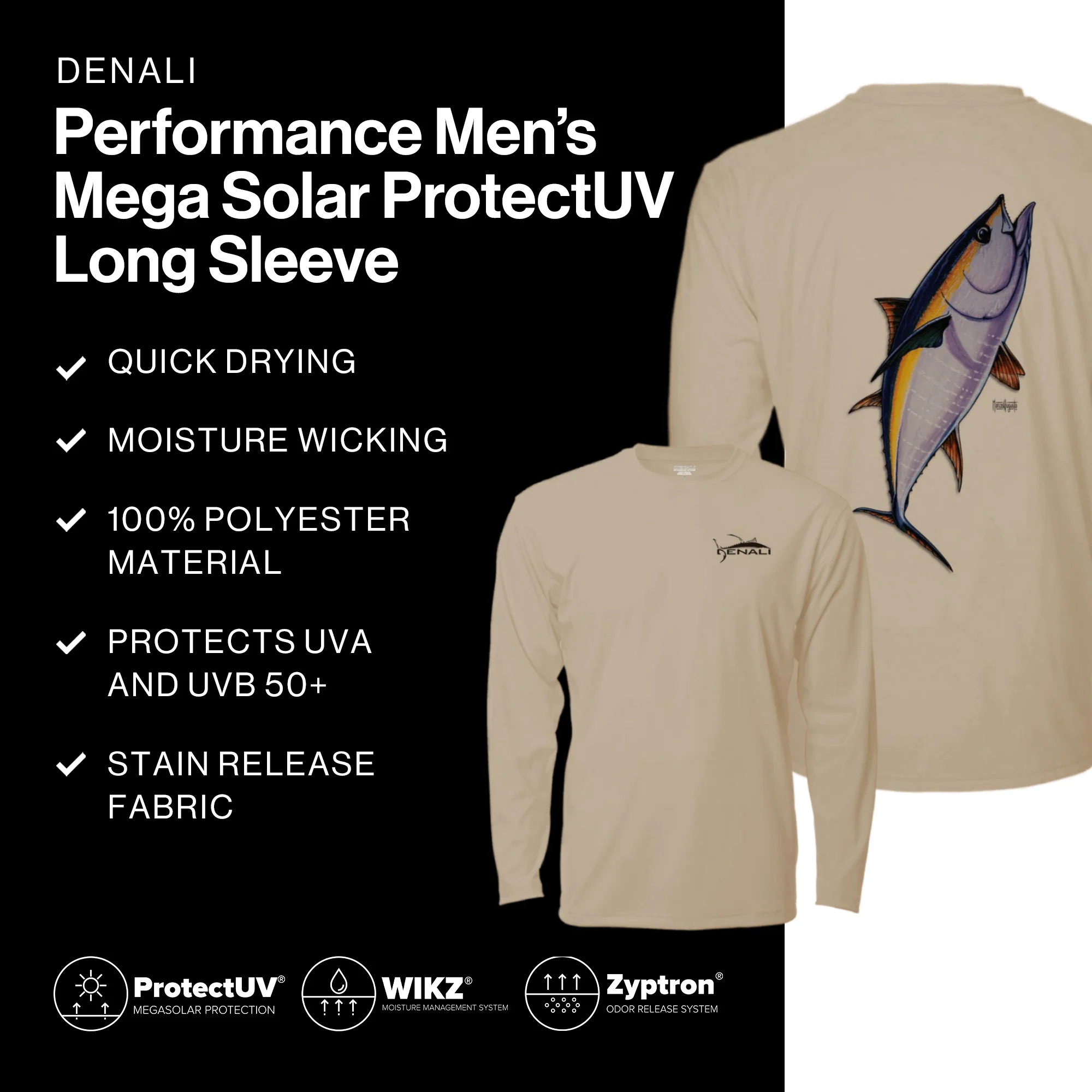 Yellowfin Tuna - Long Sleeve ProtectUV® Sun Protective Shirt - Image 39